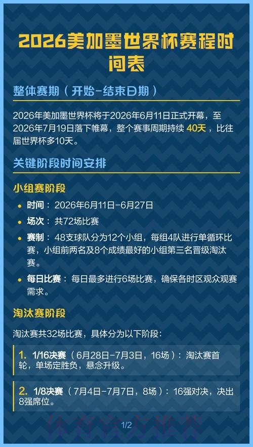 2026美加墨世界杯完整赛程哪里可以看